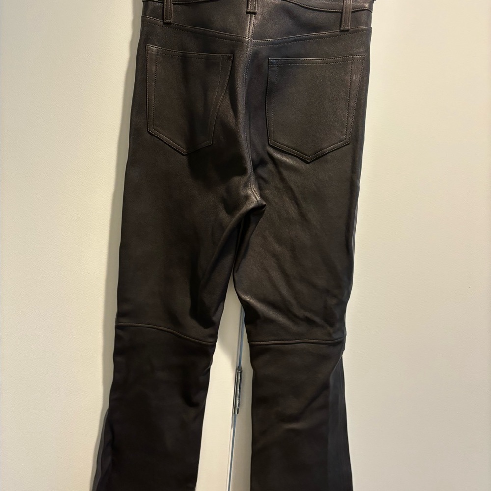 Chocolate brown Redone leather jeans size 27